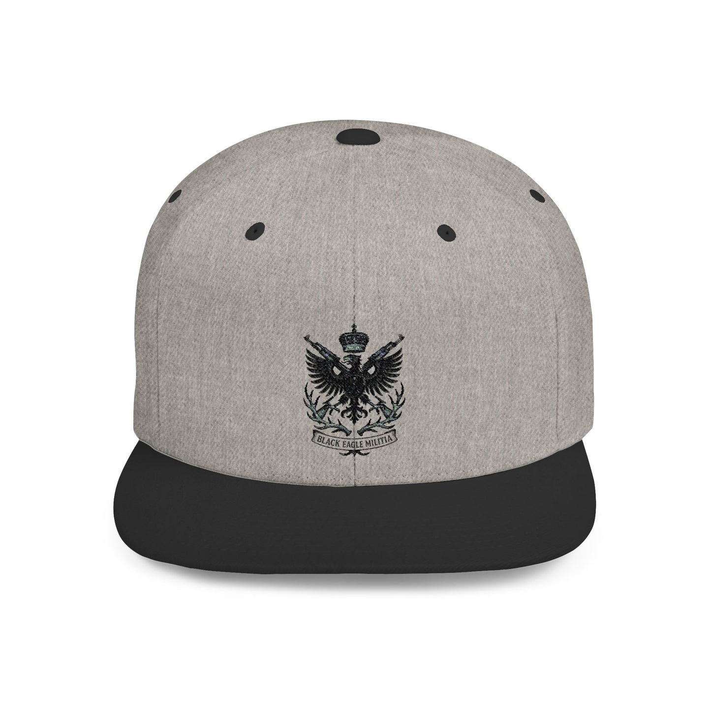 Cap - Flat Bill Snapback - Black Eagle Militia