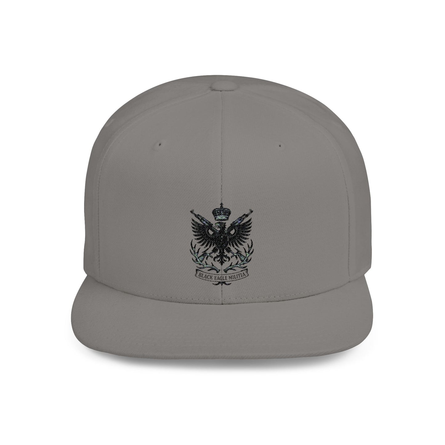 Cap - Flat Bill Snapback - Black Eagle Militia