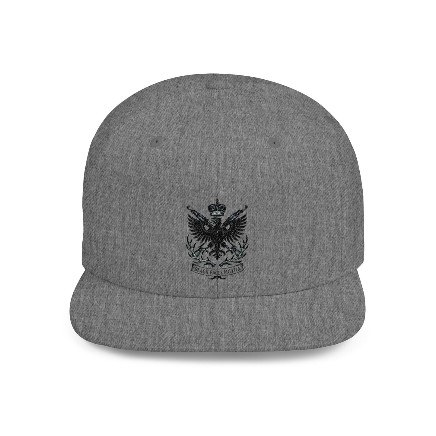 Cap - Flat Bill Snapback - Black Eagle Militia