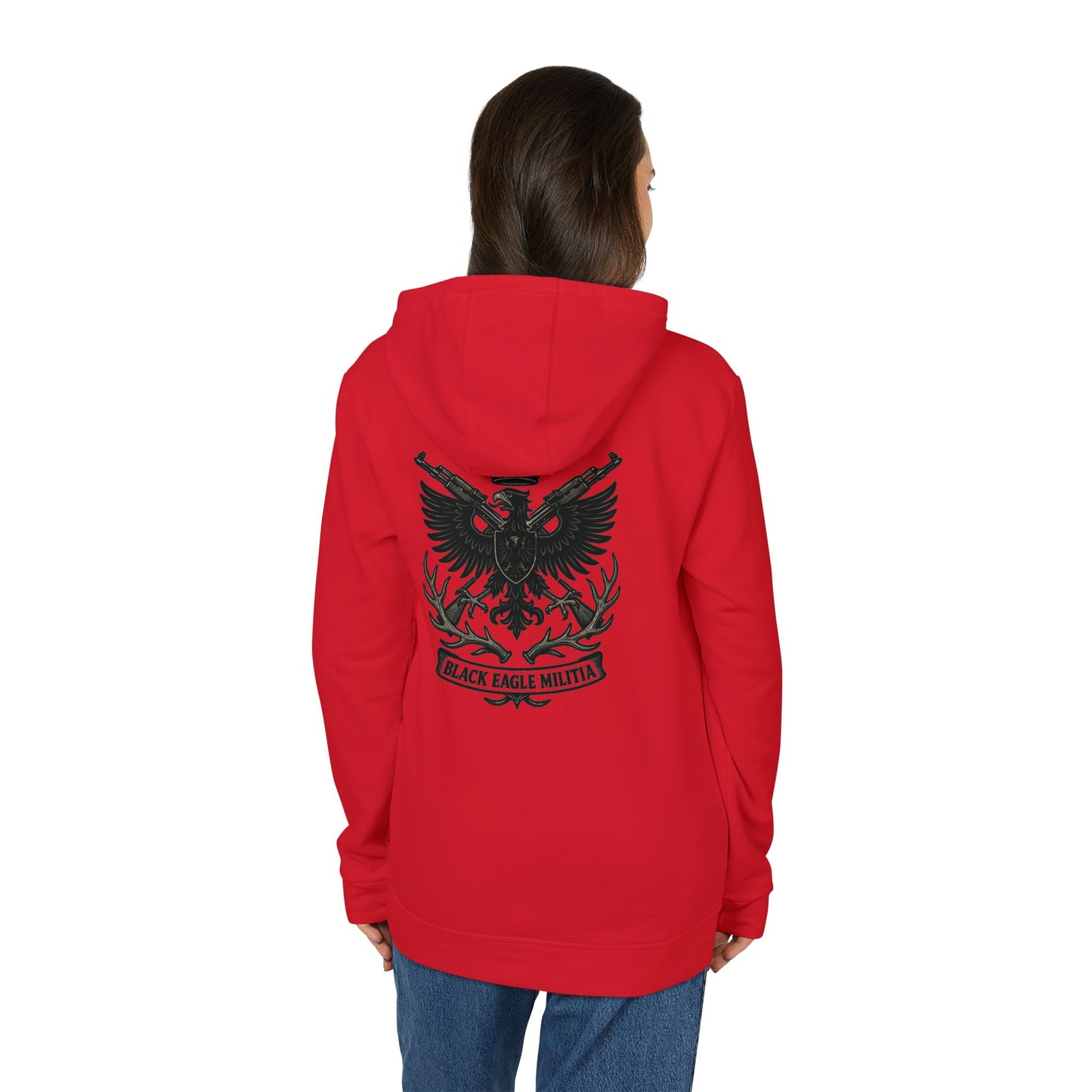 Adidas - Unisex Fleece Hoodie - Black Eagle Militia