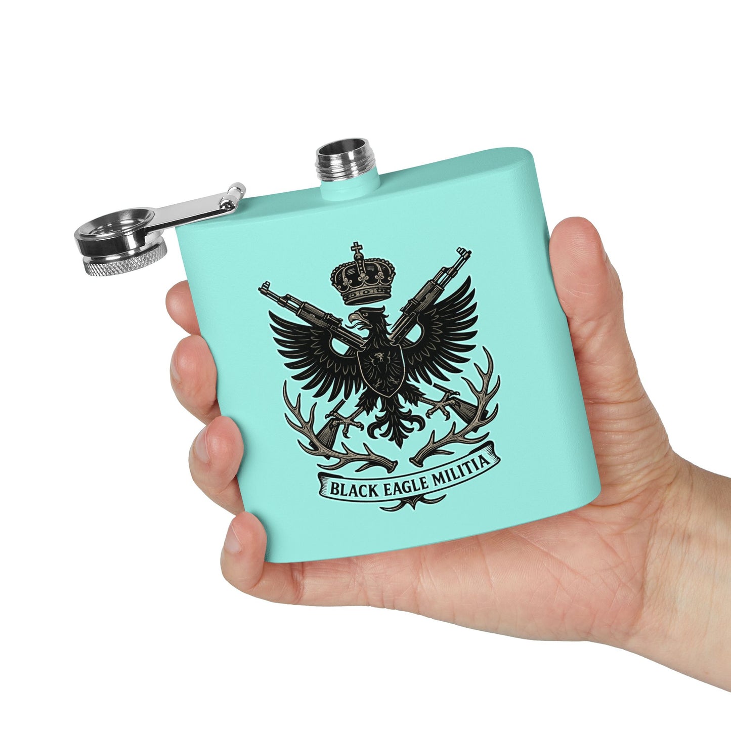 Stainless Steel Flask - Black Eagle Militia