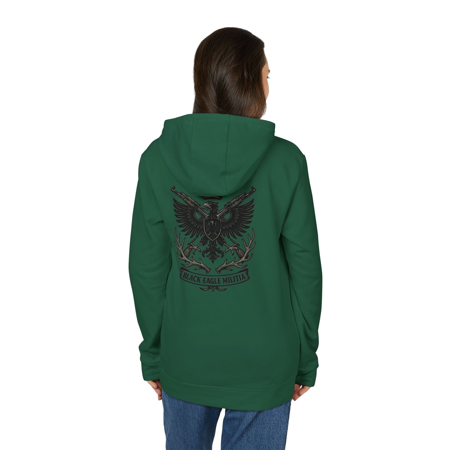 Adidas - Unisex Fleece Hoodie - Black Eagle Militia