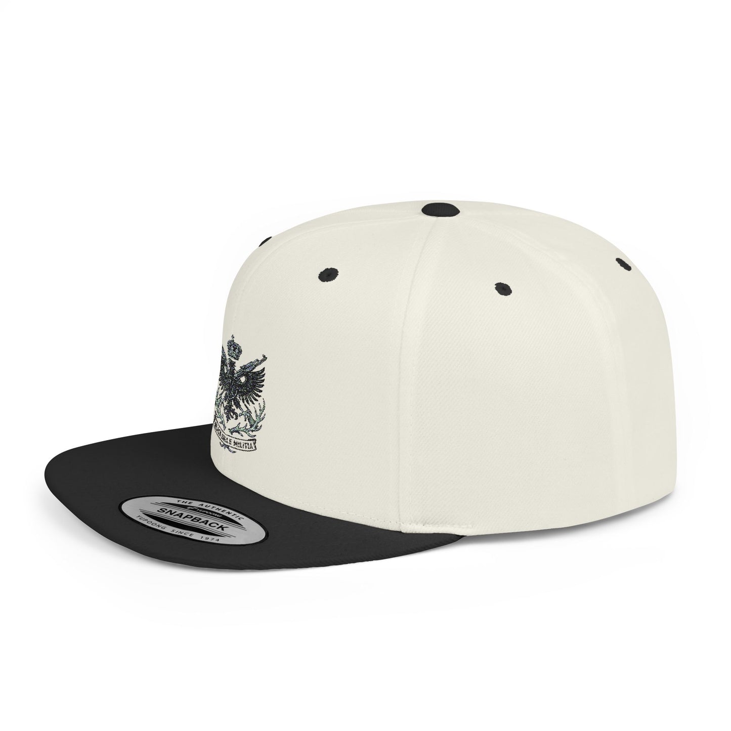 Cap - Flat Bill Snapback - Black Eagle Militia