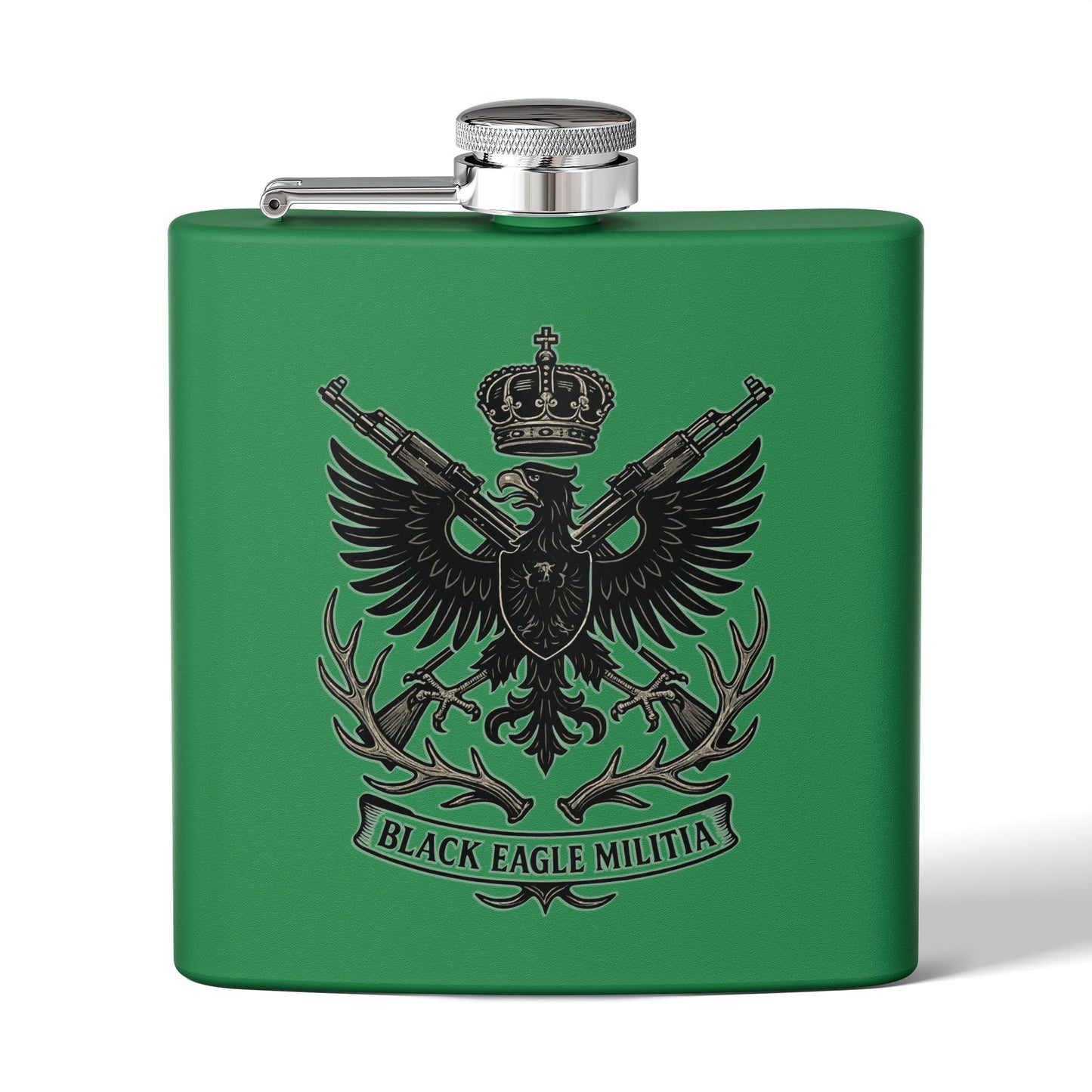 Stainless Steel Flask - Black Eagle Militia