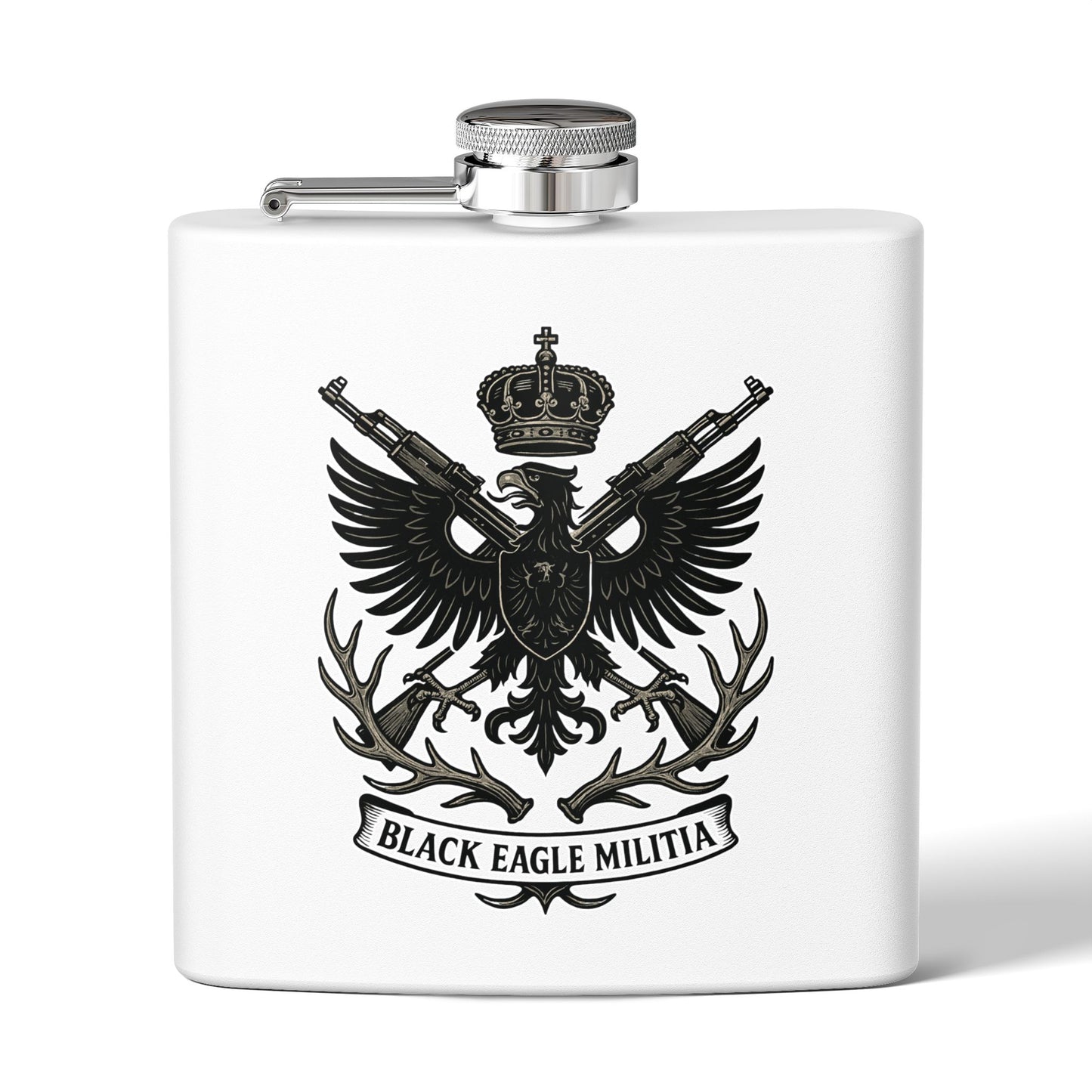 Stainless Steel Flask - Black Eagle Militia