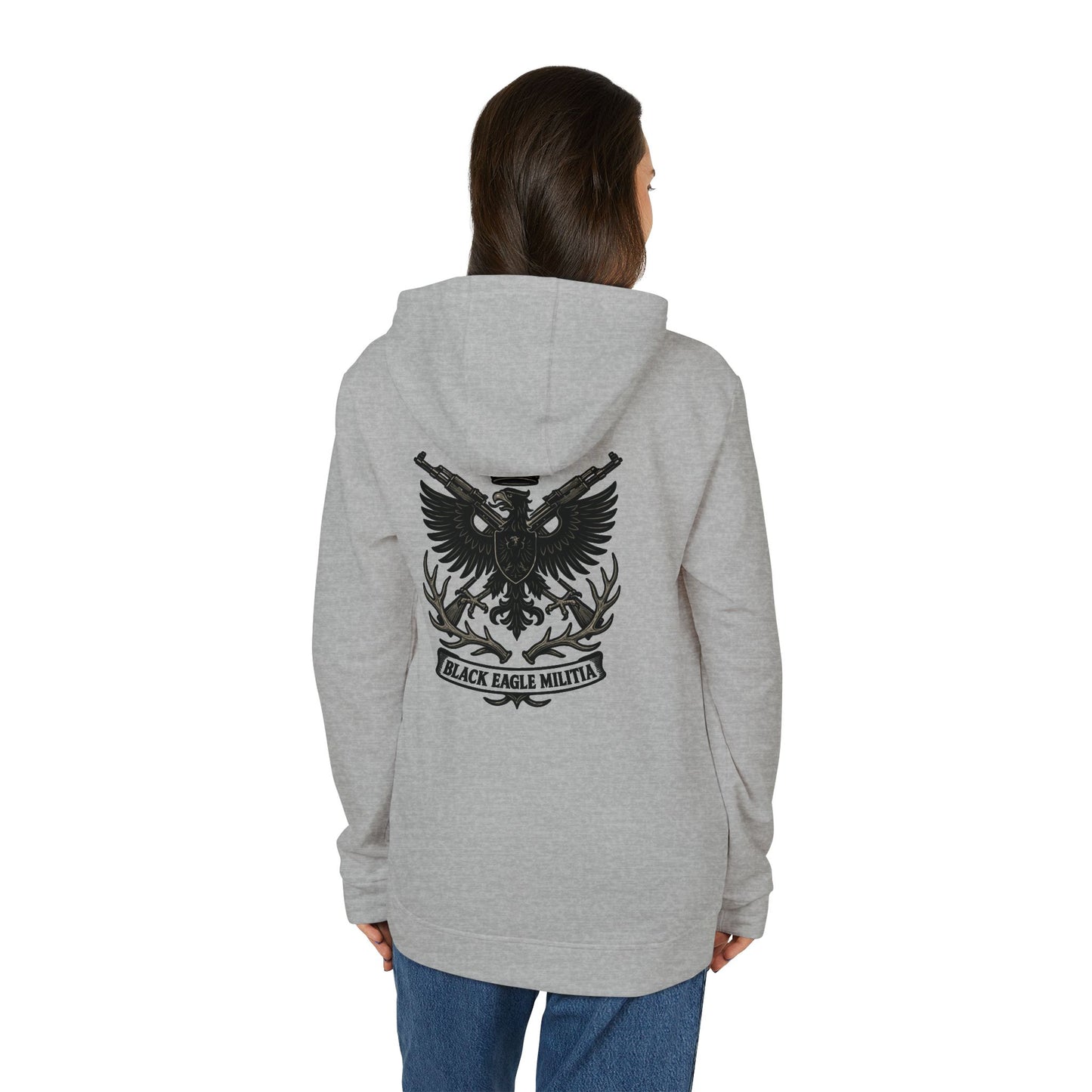 Adidas - Unisex Fleece Hoodie - Black Eagle Militia