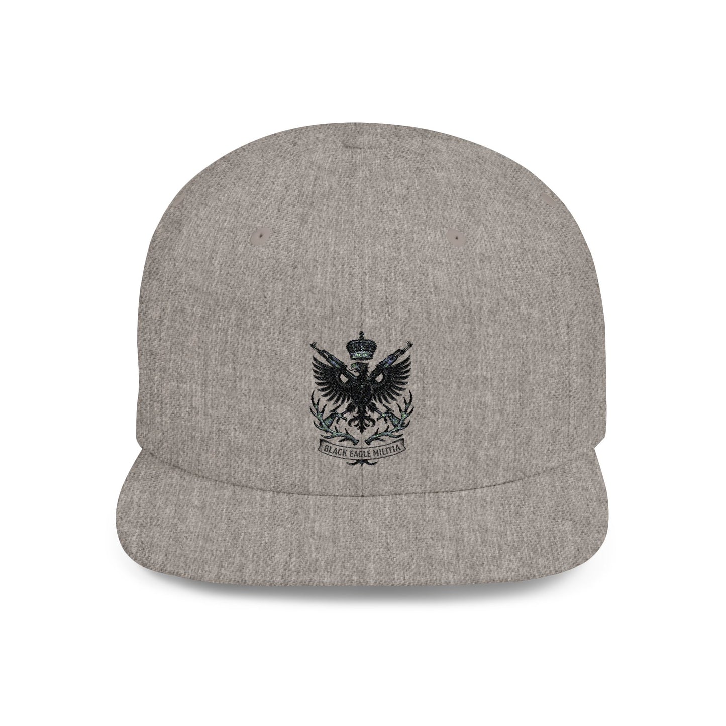 Cap - Flat Bill Snapback - Black Eagle Militia
