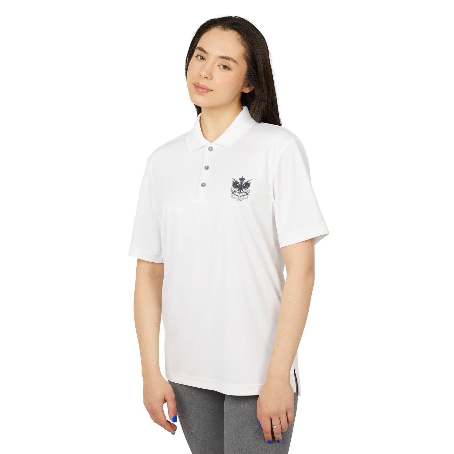 Adidas Unisex Performance Polo - Black Eagle Militia - Stylish, Breathable Athletic Wear