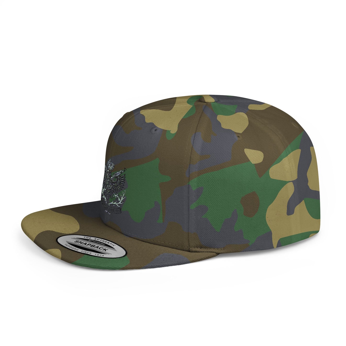 Cap - Flat Bill Snapback - Black Eagle Militia