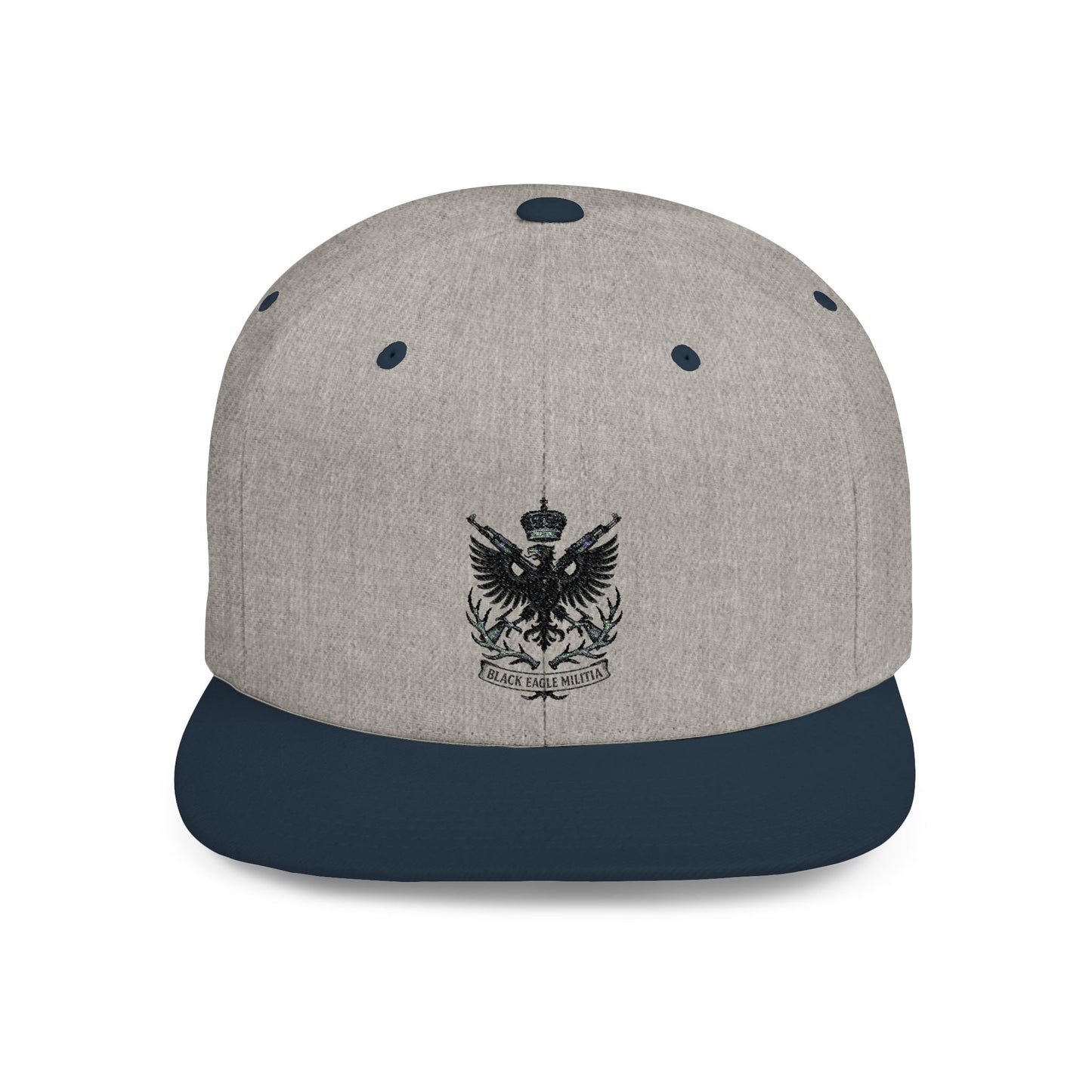 Cap - Flat Bill Snapback - Black Eagle Militia