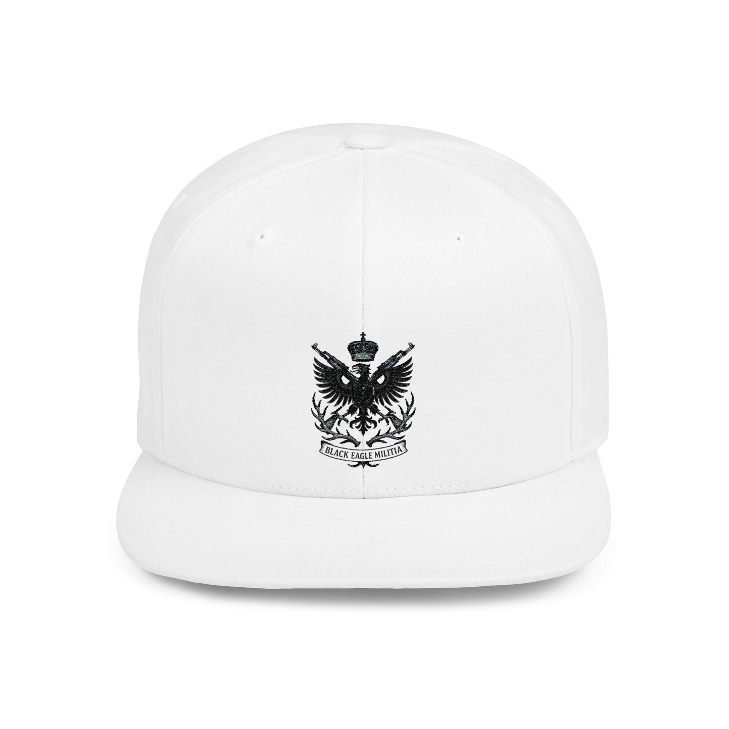 Cap - Flat Bill Snapback - Black Eagle Militia