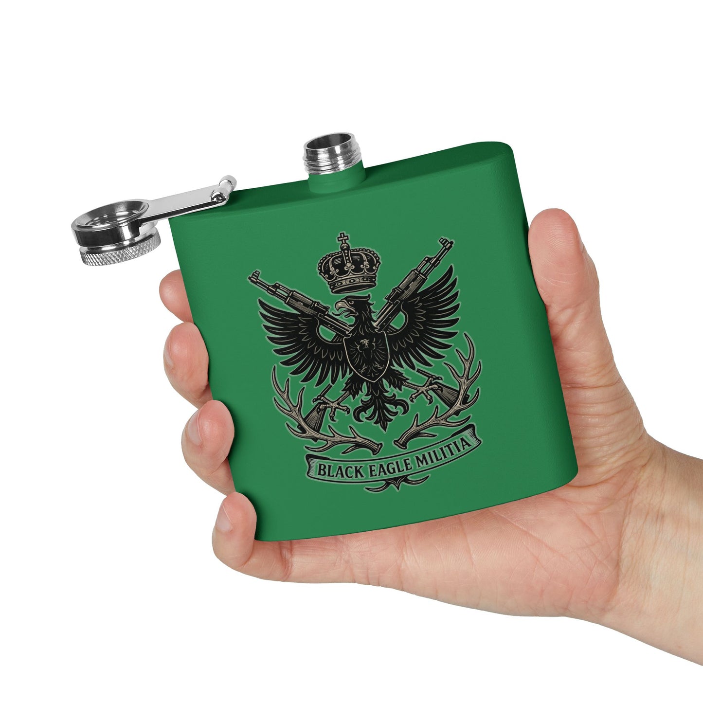 Stainless Steel Flask - Black Eagle Militia
