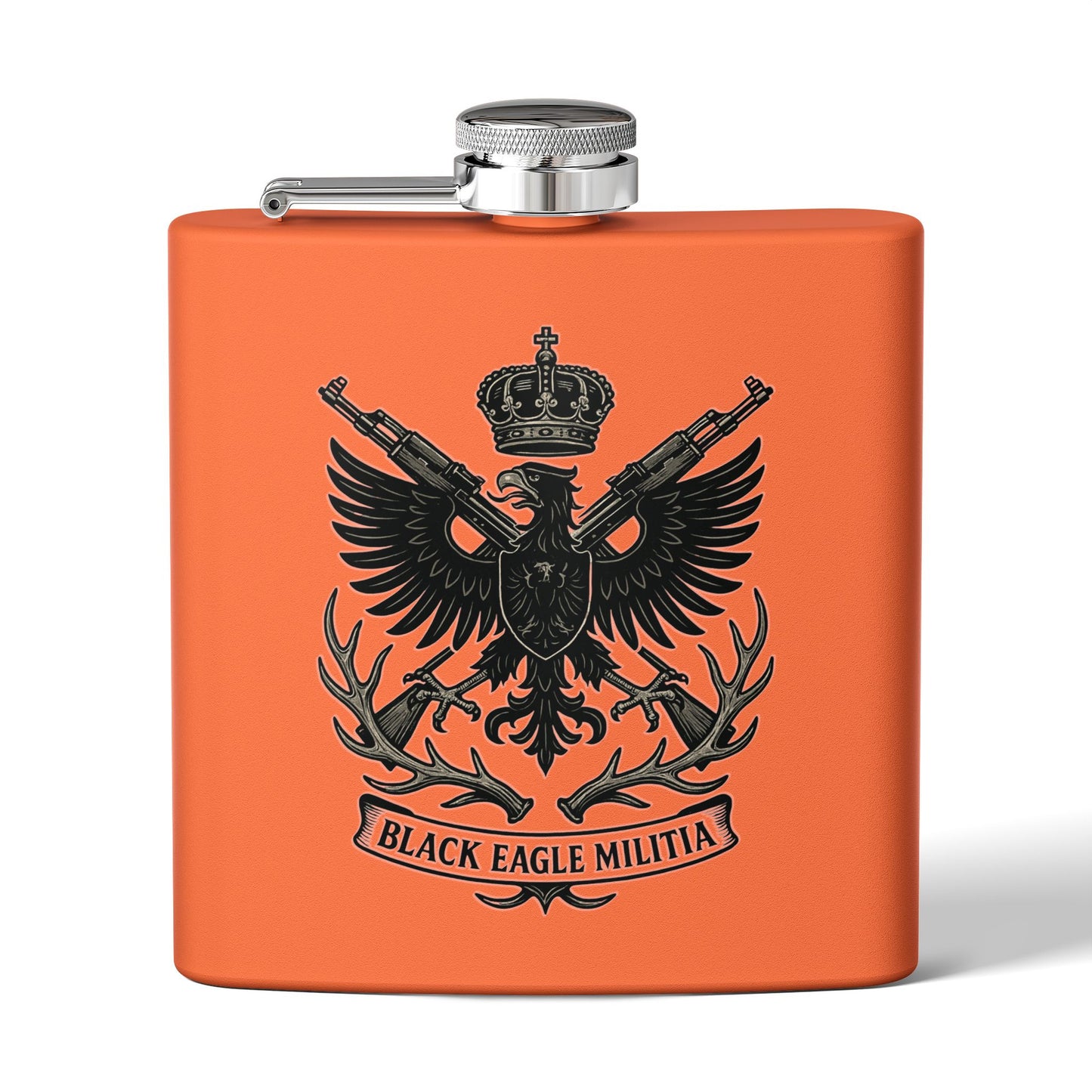 Stainless Steel Flask - Black Eagle Militia