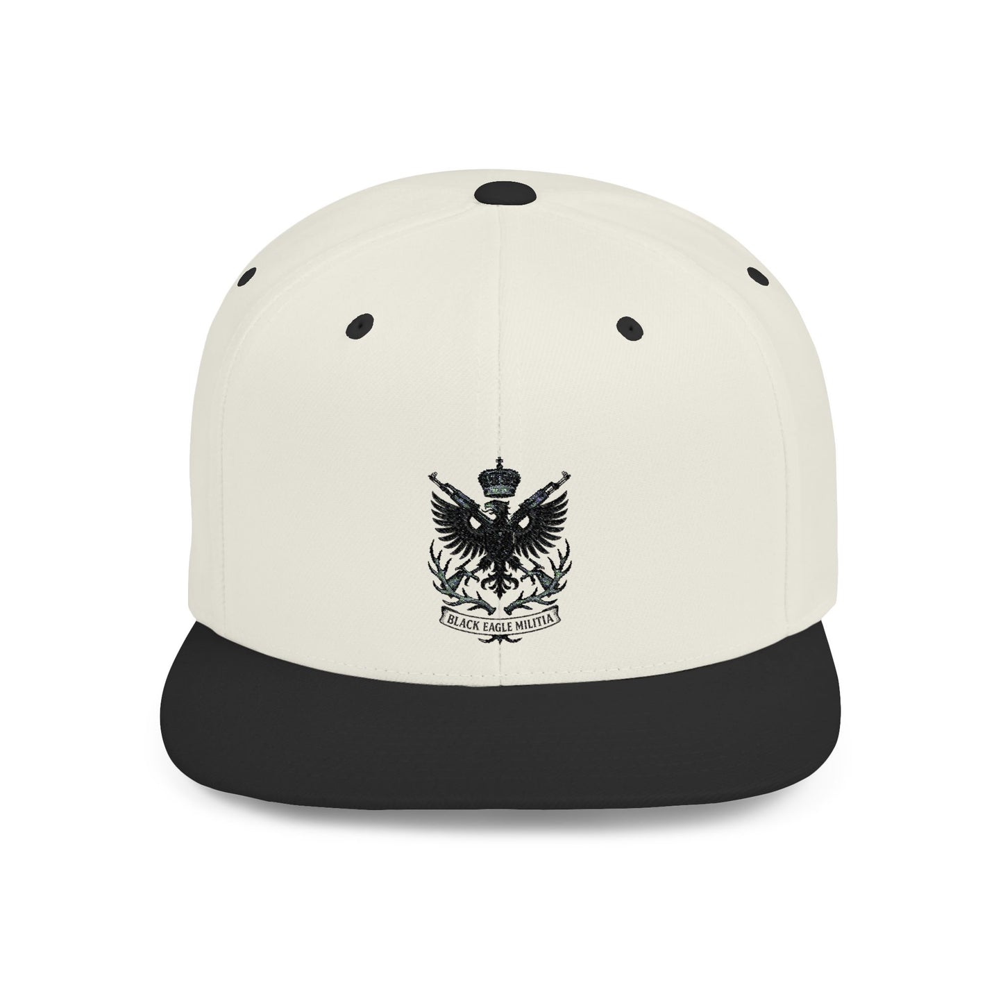 Cap - Flat Bill Snapback - Black Eagle Militia