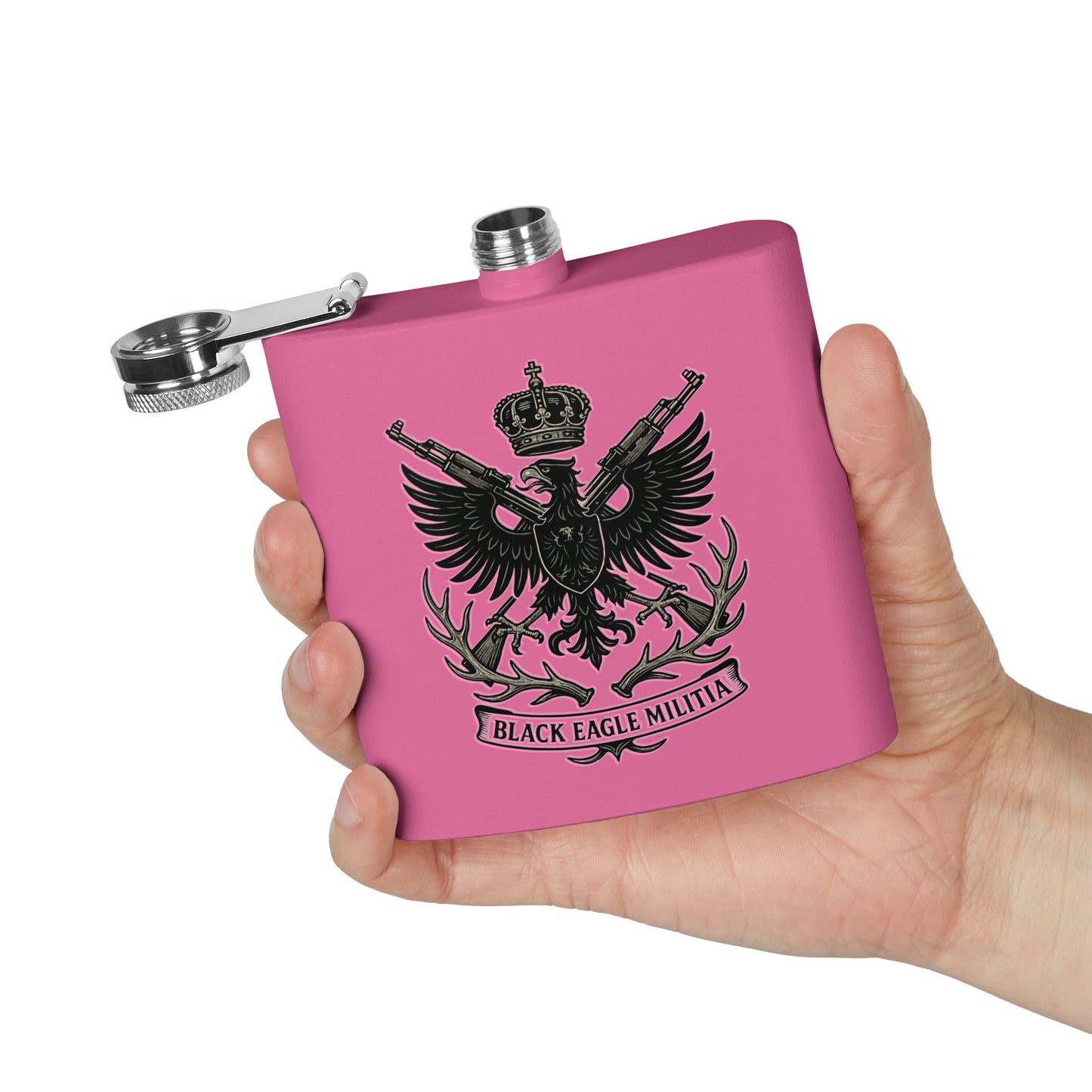 Stainless Steel Flask - Black Eagle Militia