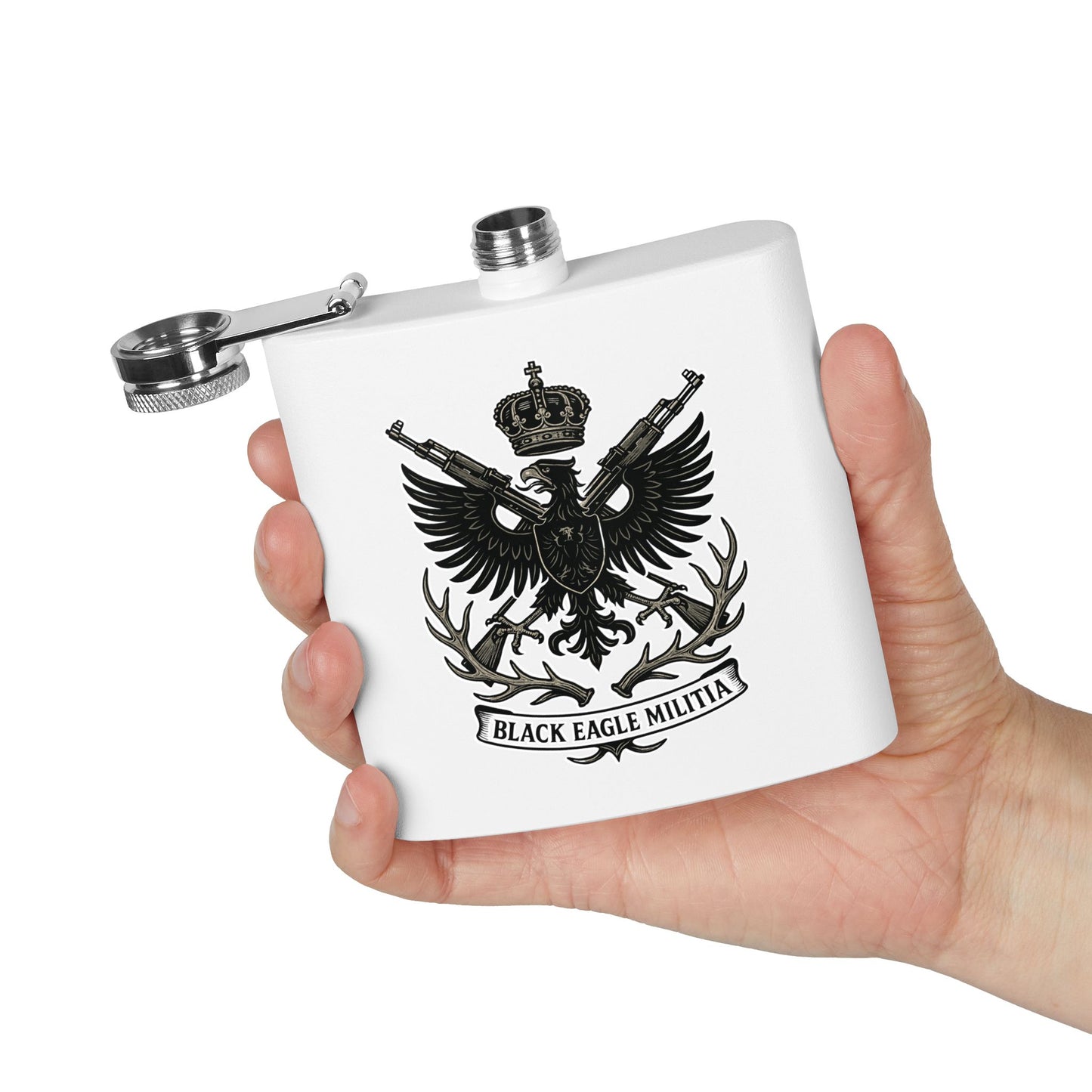 Stainless Steel Flask - Black Eagle Militia