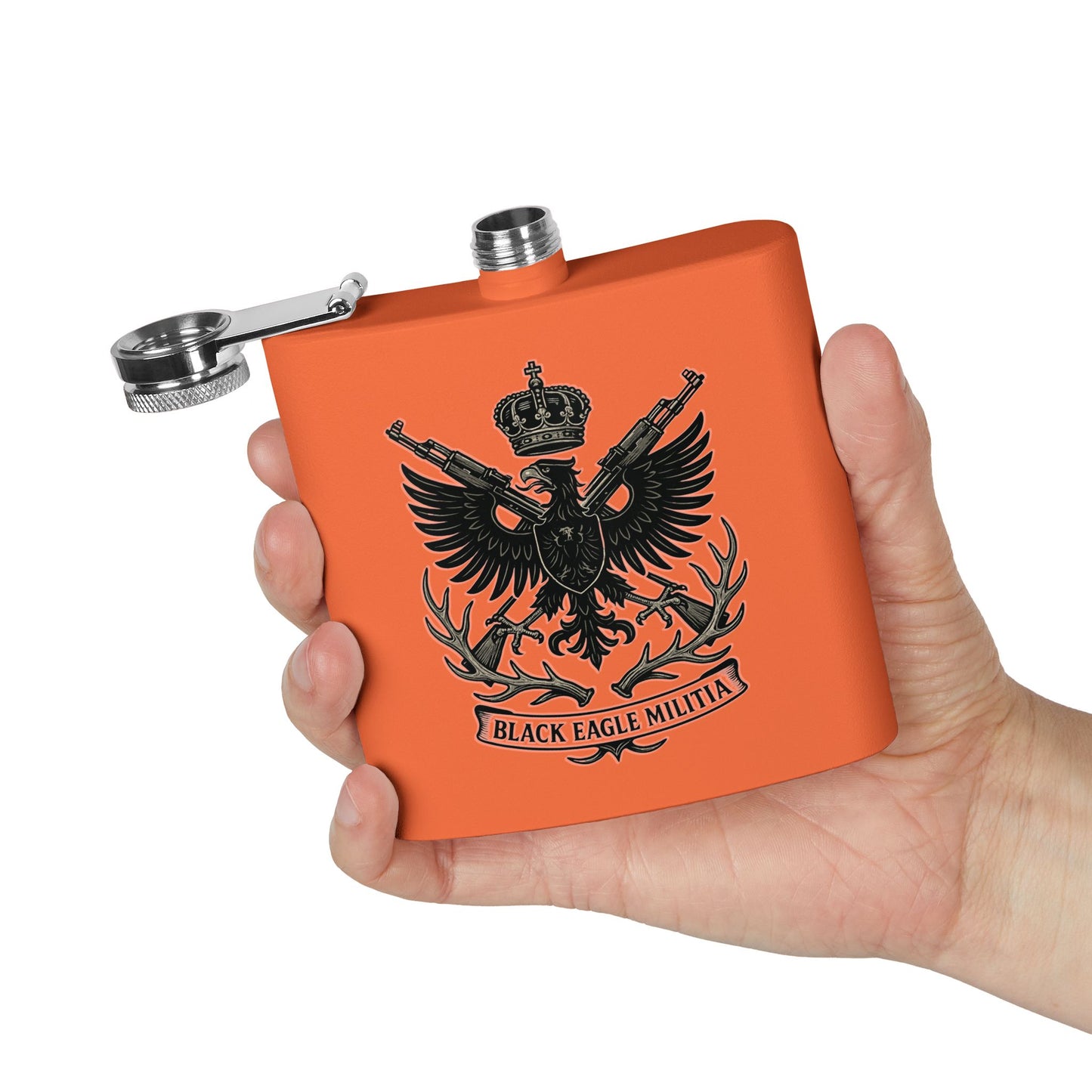 Stainless Steel Flask - Black Eagle Militia