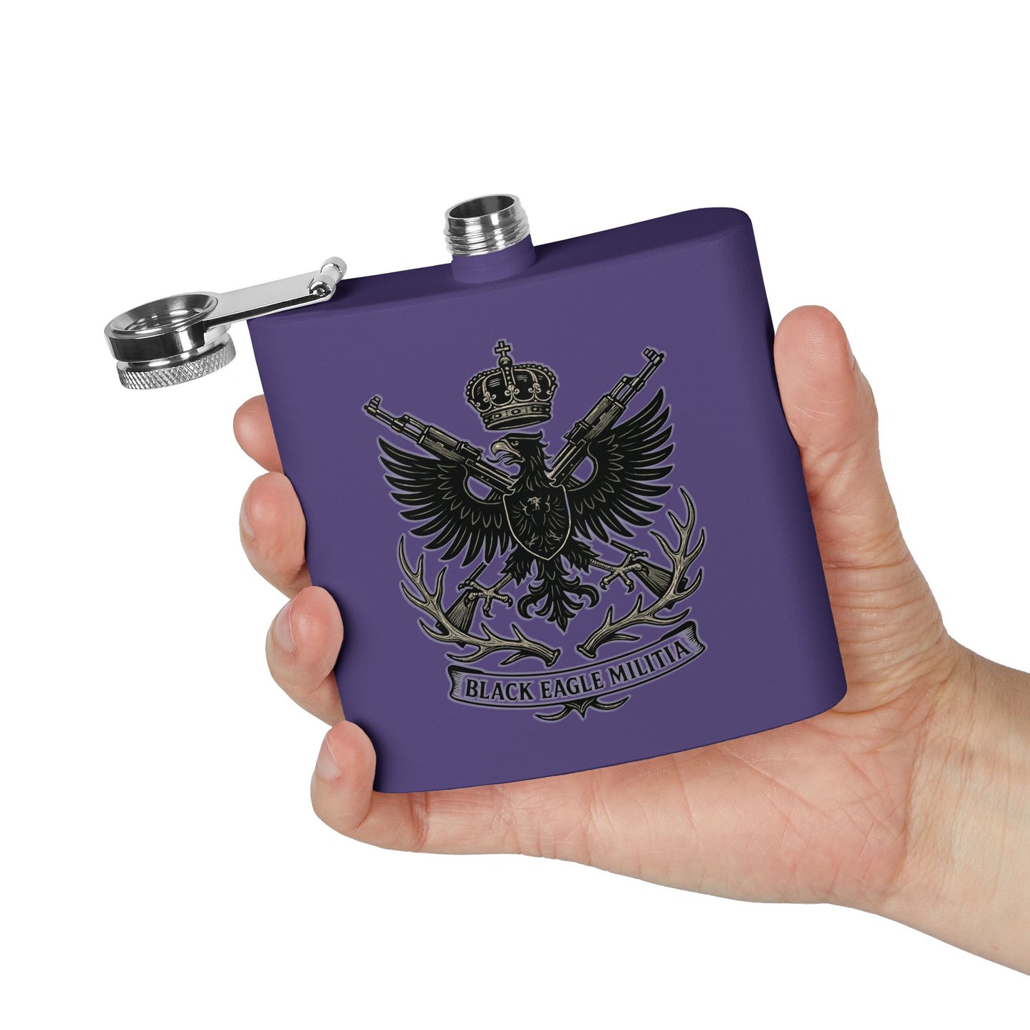 Stainless Steel Flask - Black Eagle Militia
