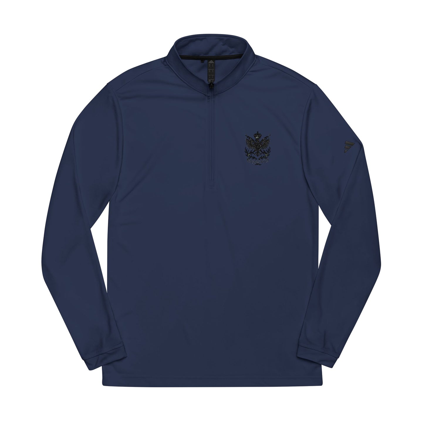Adidas® Quarter-Zip Pullover with Embroidered Logo - Black Eagle Militia