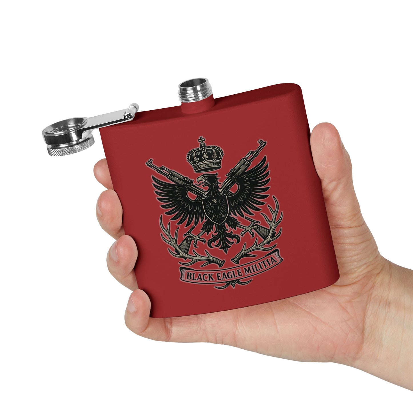 Stainless Steel Flask - Black Eagle Militia
