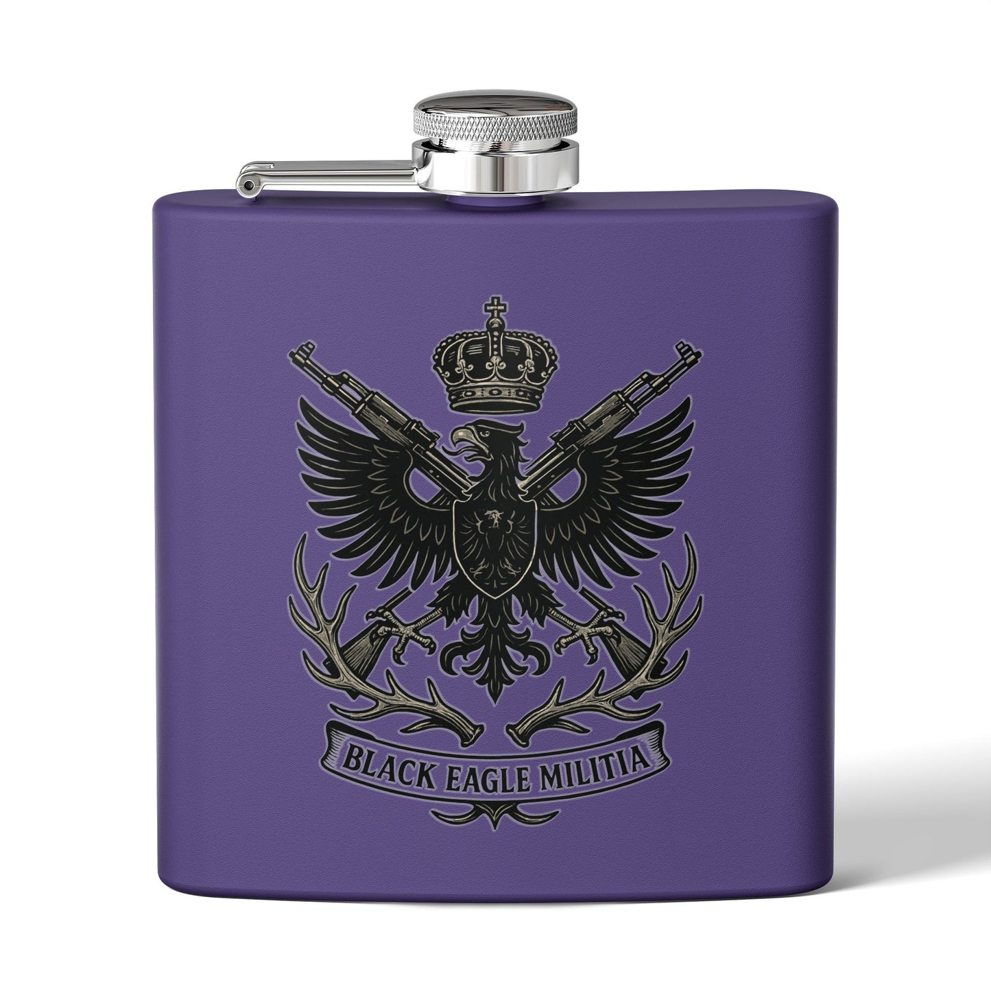 Stainless Steel Flask - Black Eagle Militia