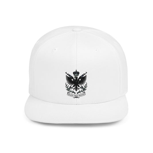 Cap - Flat Bill Snapback - Black Eagle Militia
